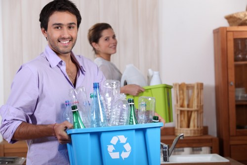 Efficient office clearance process with team members at work